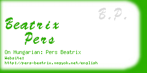 beatrix pers business card